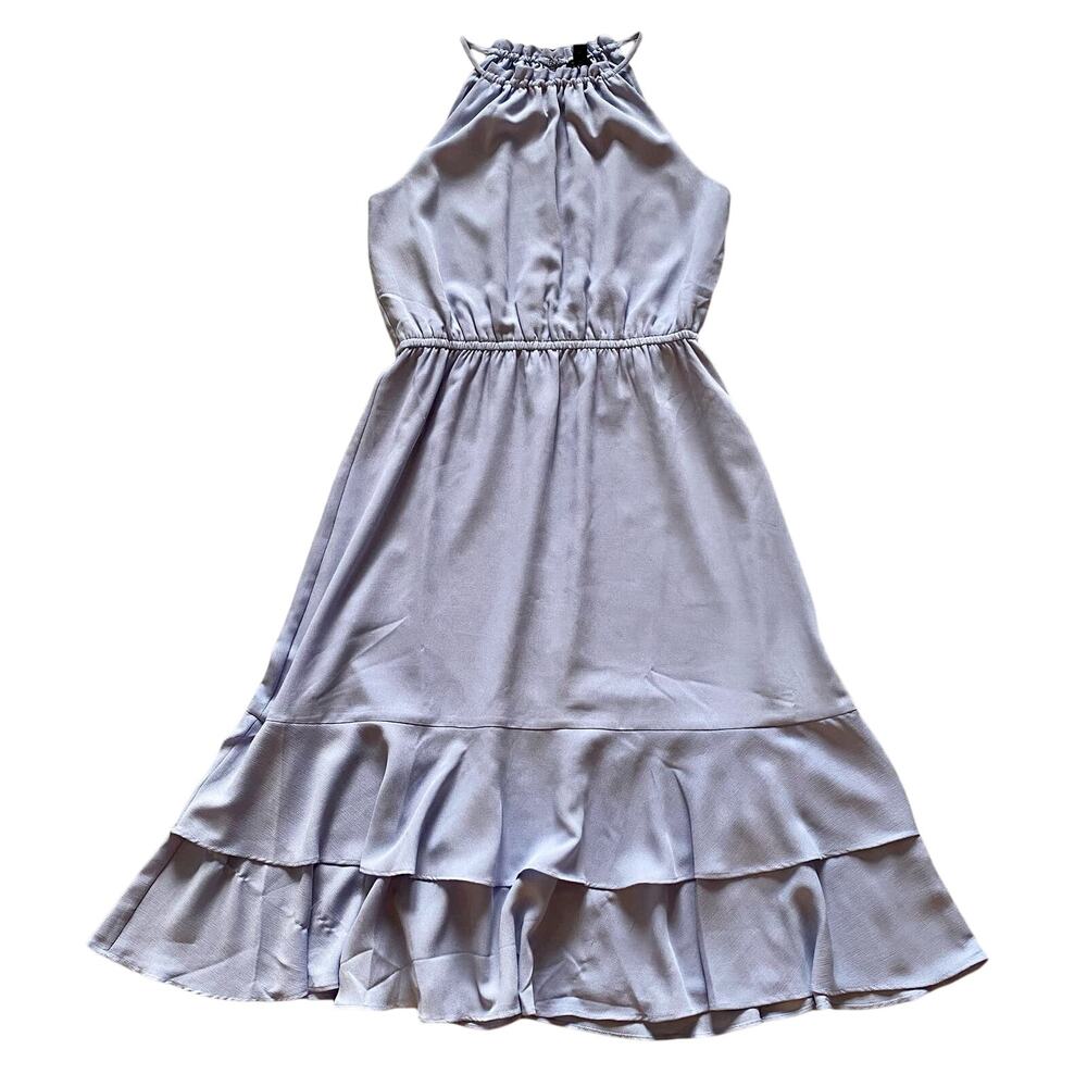 Ann Taylor Flounce Halter Dress in Lavender Sky Size 2 NWT